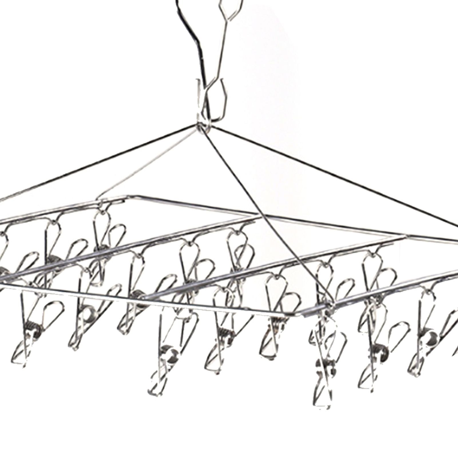 Clothes Drying Hanger Stainless Steel Multi Clip Laundry Drip Hanging Rack for Underwear Socks Hat No Loop V1294-YM0521-3117230096613