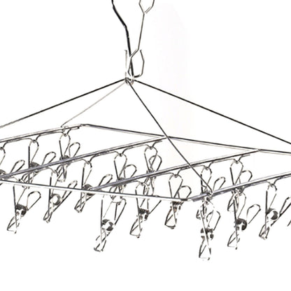 Clothes Drying Hanger Stainless Steel Multi Clip Laundry Drip Hanging Rack for Underwear Socks Hat No Loop V1294-YM0521-3117230096613