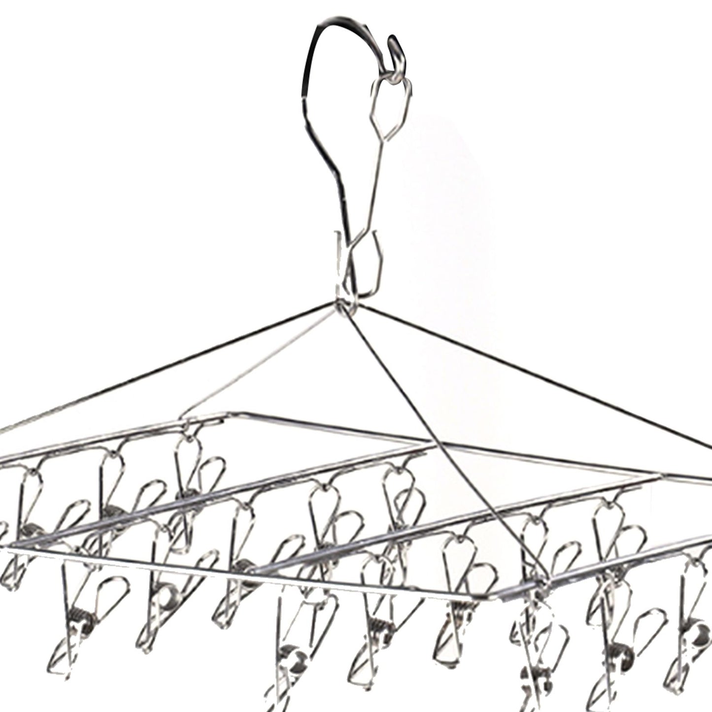 Clothes Drying Hanger Stainless Steel Multi Clip Laundry Drip Hanging Rack for Underwear Socks Hat No Loop V1294-YM0521-3117230096613
