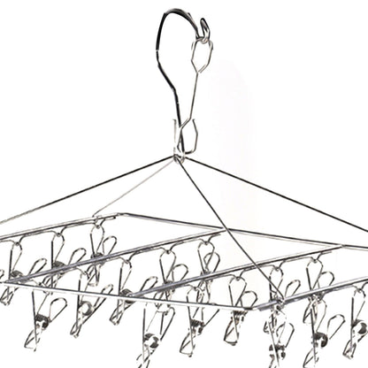 Clothes Drying Hanger Stainless Steel Multi Clip Laundry Drip Hanging Rack for Underwear Socks Hat No Loop V1294-YM0521-3117230096613