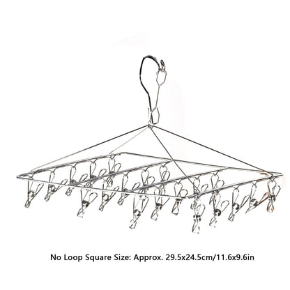 Clothes Drying Hanger Stainless Steel Multi Clip Laundry Drip Hanging Rack for Underwear Socks Hat No Loop V1294-YM0521-3117230096613