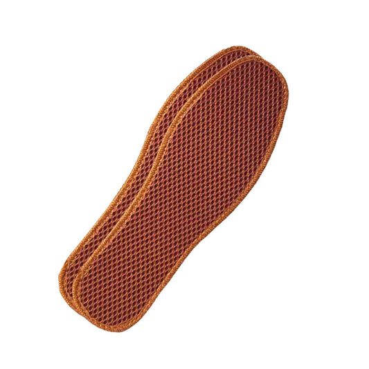 Bamboo Charcoal Deodorant Mesh Insoles Breathable Absorb Sweat Shoe Pads for Men Women Khaki 37 V1294-YM0521-3117230096912