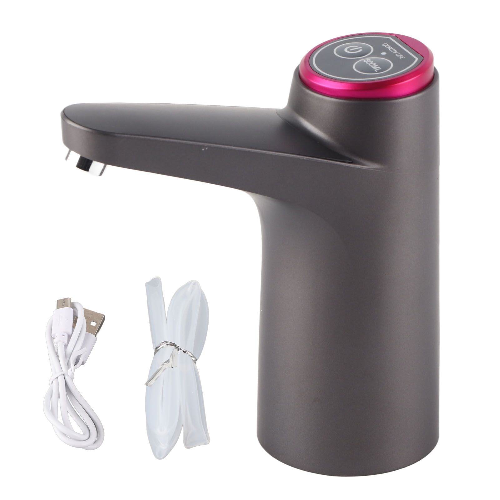 Automatic Water Dispenser USB Electric Water Bottle Pump for Camping Household Black Bulit in Battery V1294-YM0521-3118220307811