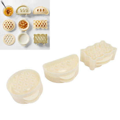 3PCS Pie Molds Set Environmentally Friendly ABS Mini Hand Pie Maker for Apple Pie Kitchen Christmas V1294-YM0521-3118220309011