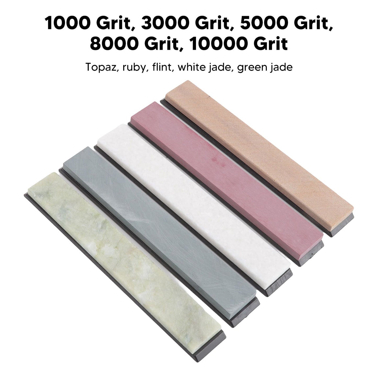 5Pcs Knife Sharpening Stone Knife Sharpener 1000 3000 5000 8000 10000 Grit for Home Kitchen Use V1294-YM0521-3118220309411