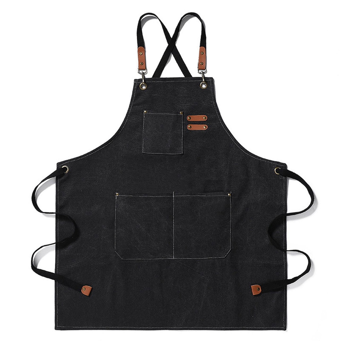 Work Apron Waterproof Breathable Adjustable Thickened Unisex Kitchen Apron with Pockets for BBQ Gardening V1294-YM0521-3118220312011