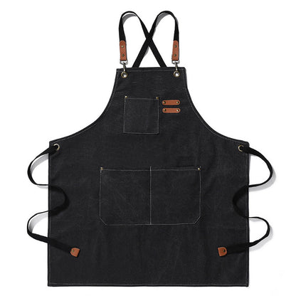 Work Apron Waterproof Breathable Adjustable Thickened Unisex Kitchen Apron with Pockets for BBQ Gardening V1294-YM0521-3118220312011