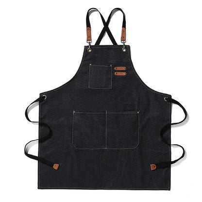 Work Apron Waterproof Breathable Adjustable Thickened Unisex Kitchen Apron with Pockets for BBQ Gardening V1294-YM0521-3118220312011
