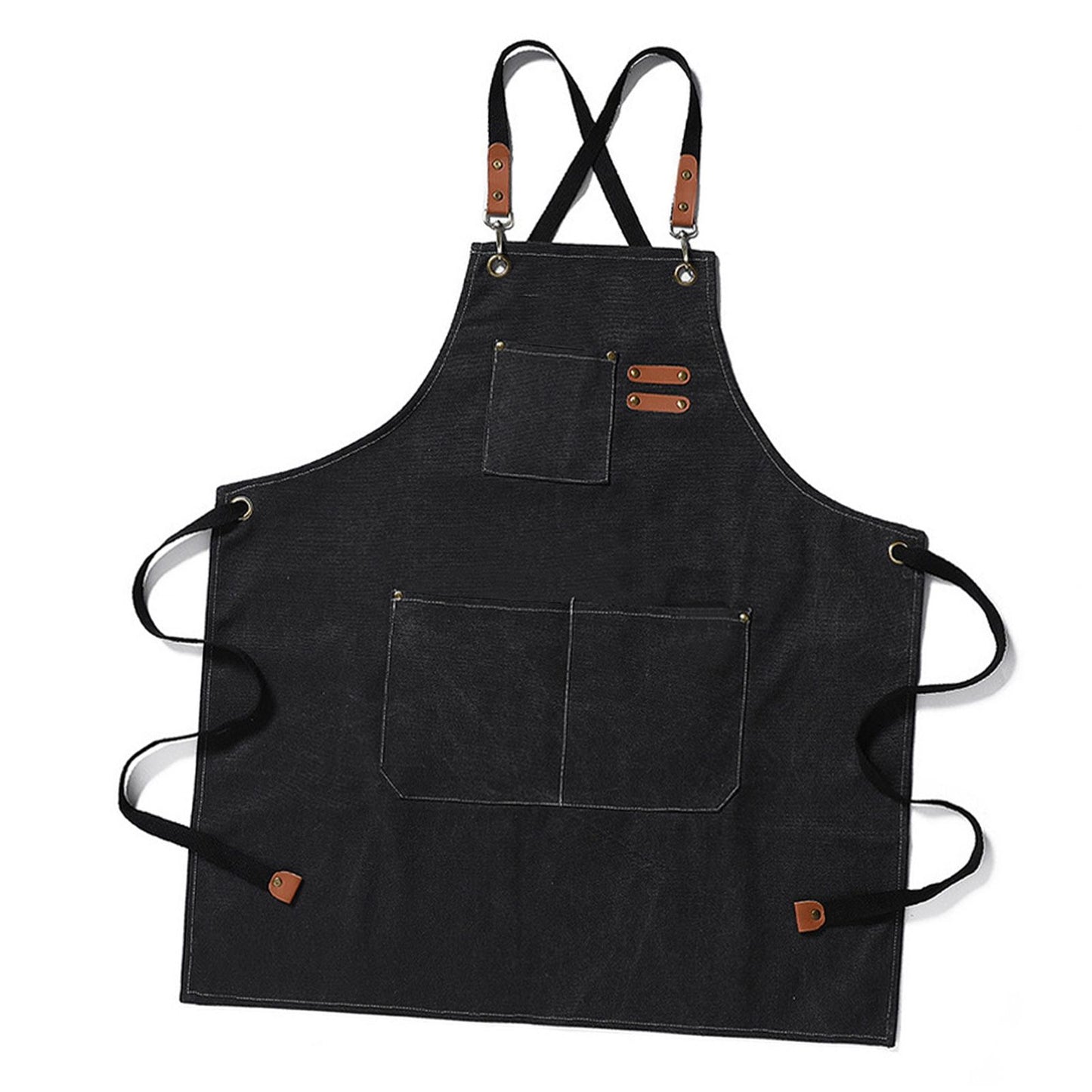 Work Apron Waterproof Breathable Adjustable Thickened Unisex Kitchen Apron with Pockets for BBQ Gardening V1294-YM0521-3118220312011
