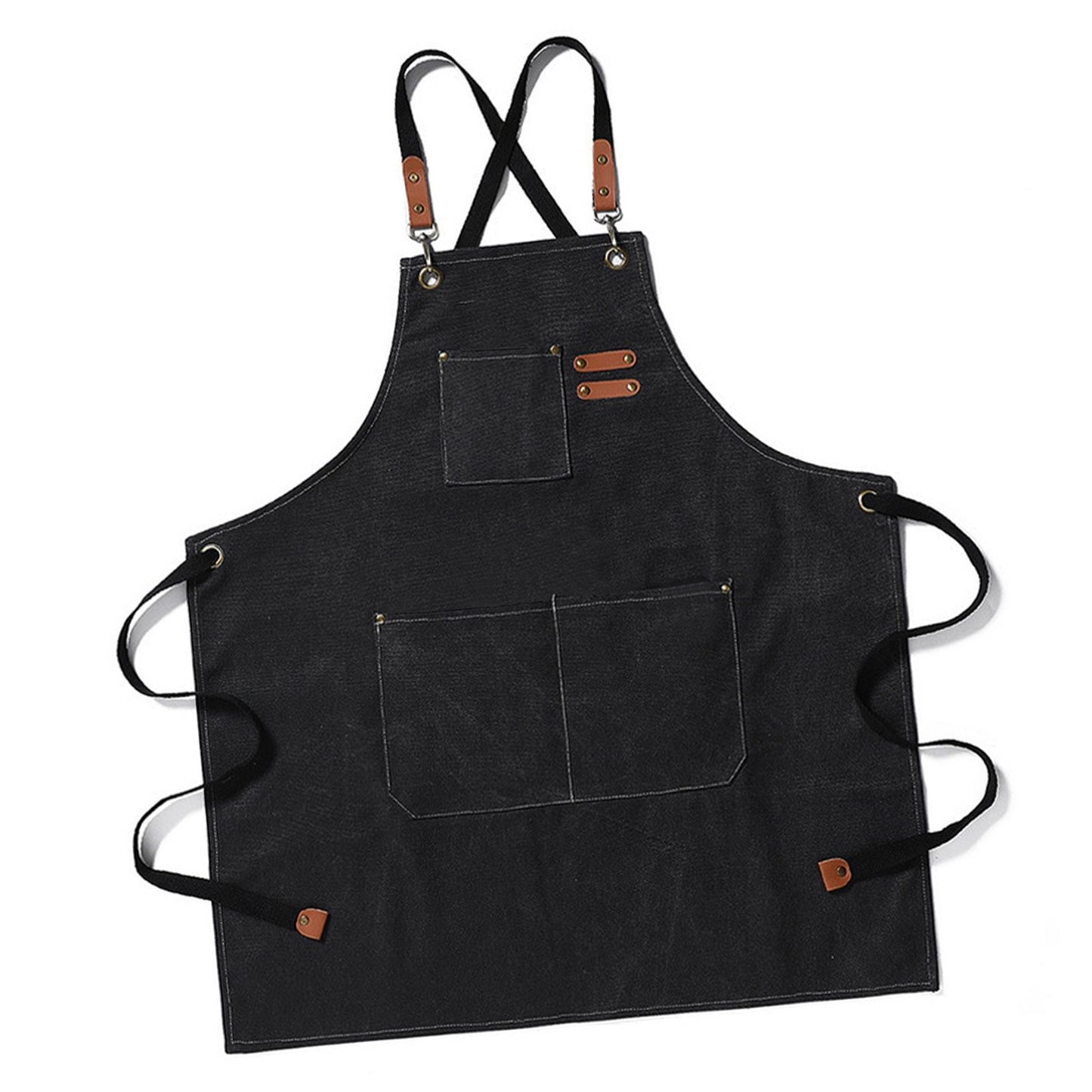 Work Apron Waterproof Breathable Adjustable Thickened Unisex Kitchen Apron with Pockets for BBQ Gardening V1294-YM0521-3118220312011