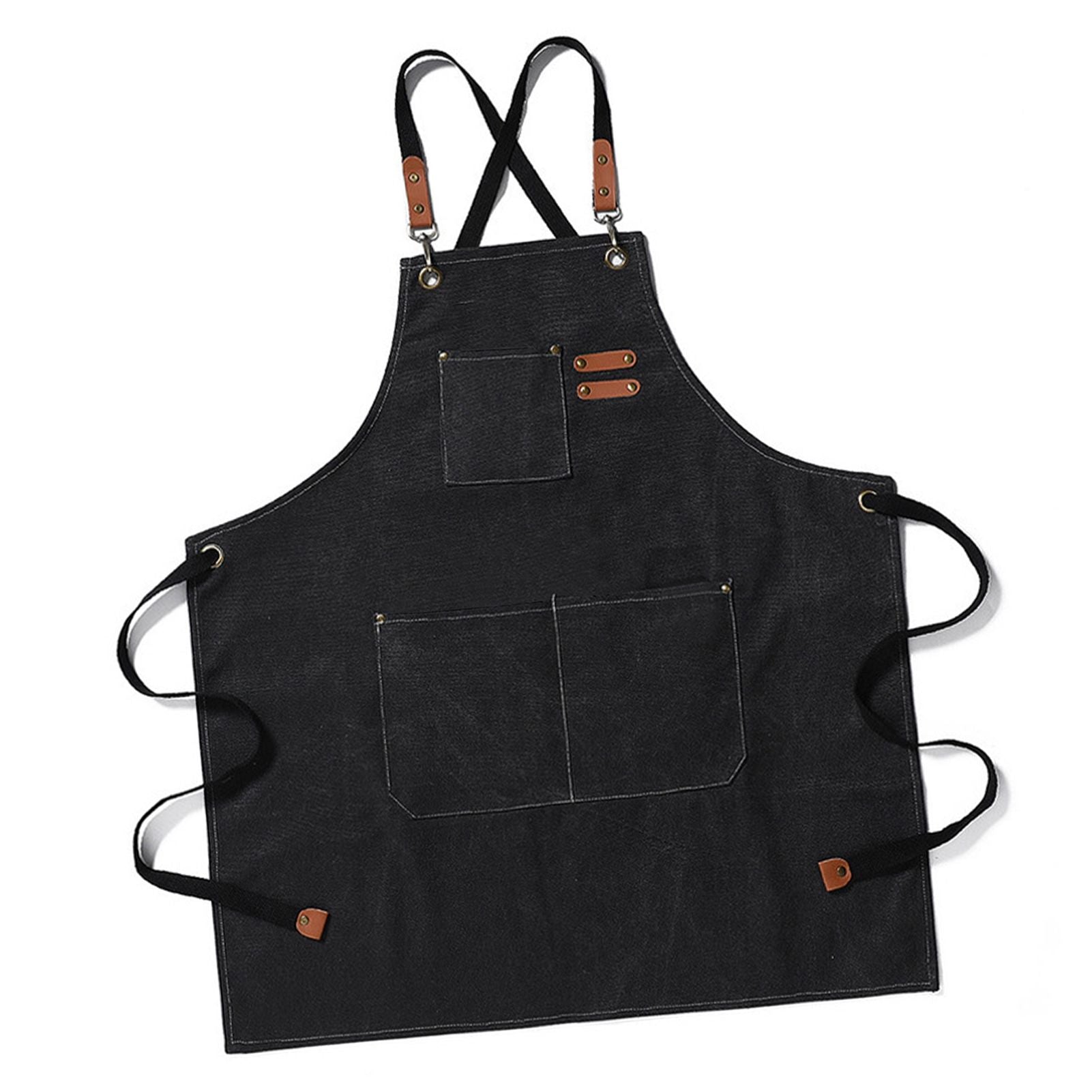 Work Apron Waterproof Breathable Adjustable Thickened Unisex Kitchen Apron with Pockets for BBQ Gardening V1294-YM0521-3118220312011