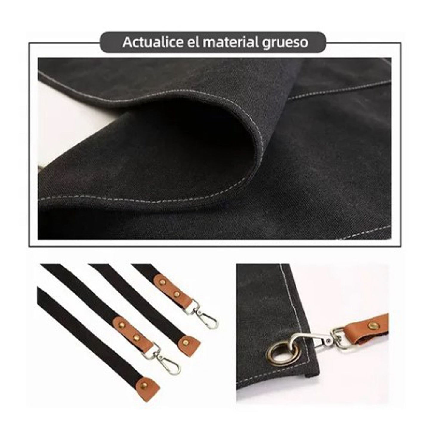 Work Apron Waterproof Breathable Adjustable Thickened Unisex Kitchen Apron with Pockets for BBQ Gardening V1294-YM0521-3118220312011