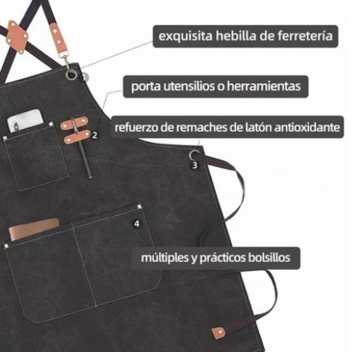 Work Apron Waterproof Breathable Adjustable Thickened Unisex Kitchen Apron with Pockets for BBQ Gardening V1294-YM0521-3118220312011