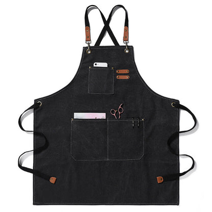 Work Apron Waterproof Breathable Adjustable Thickened Unisex Kitchen Apron with Pockets for BBQ Gardening V1294-YM0521-3118220312011
