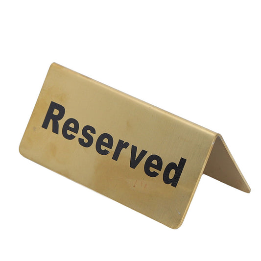 Metal Table Top Sign Strong Stainless Steel Double Sided Space Saving Gold Tabletop Sign for Party Wedding V1294-YM0521-3118220313111