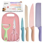 7 PCS Wheat Straw Knife Set Chef Knife Bread Knife Peeling Knife Scissors Peeler Cutter Kit with Chopping V1294-YM0521-3118220313611