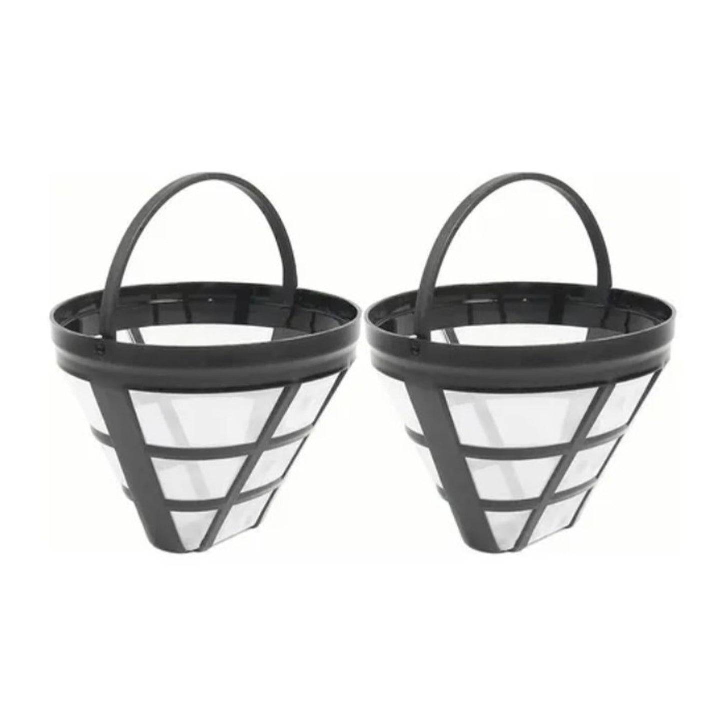2PCS Reusable Coffee Filter Stainless Steel Nylon Effective Filtering Permanent Cone Coffee Maker Filter for V1294-YM0521-3118220316911