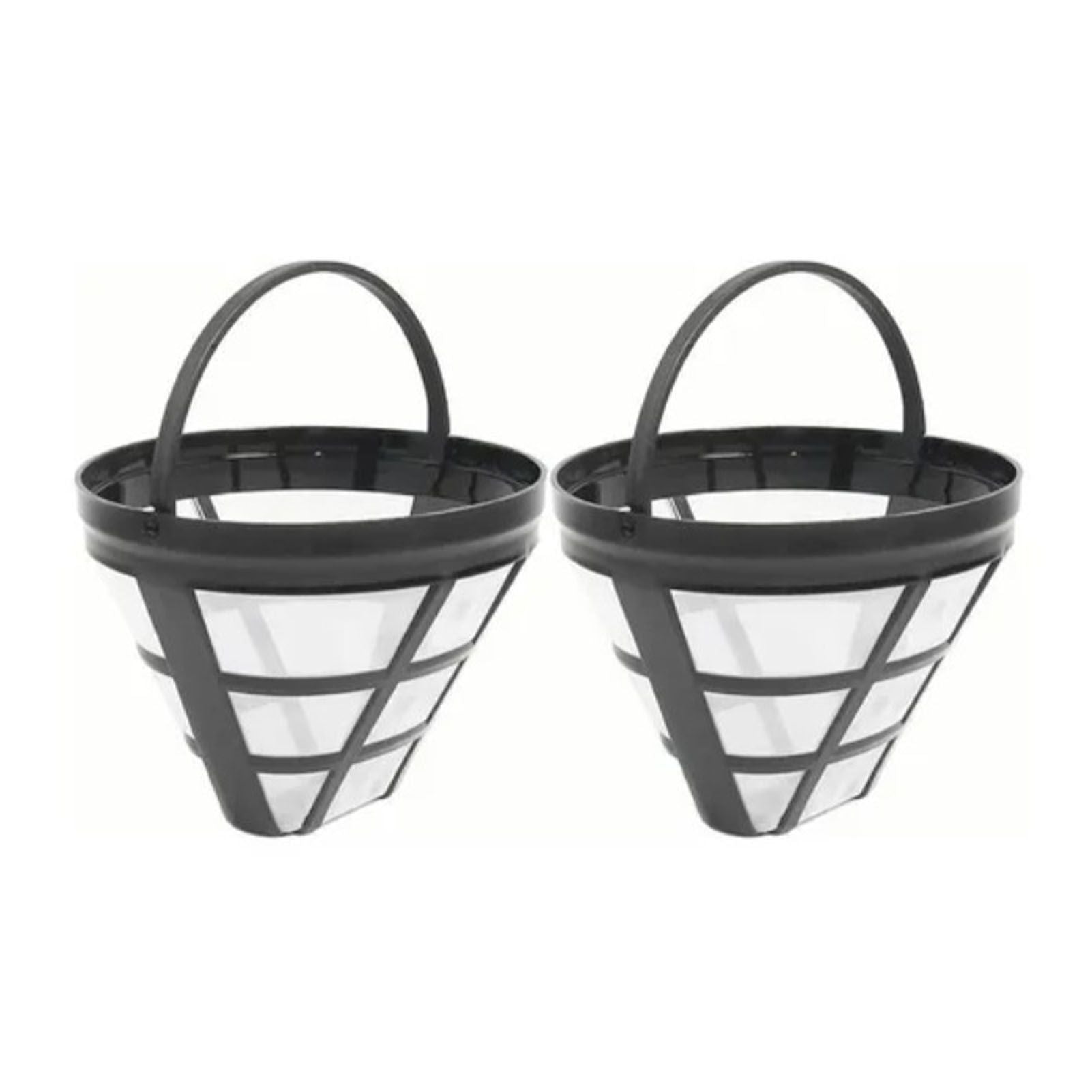 2PCS Reusable Coffee Filter Stainless Steel Nylon Effective Filtering Permanent Cone Coffee Maker Filter for V1294-YM0521-3118220316911