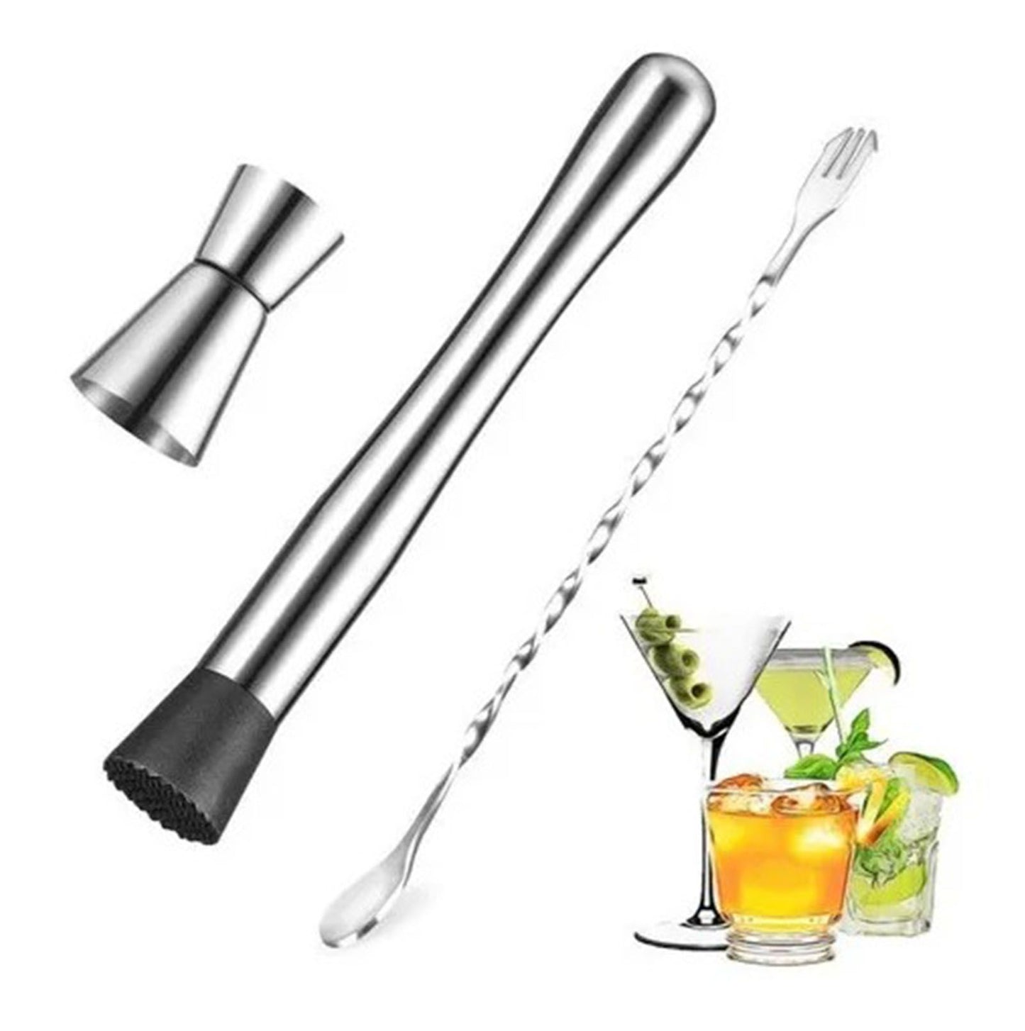 Stainless Steel Crushed Popsicle Mixing Stick Fruit Muddle Pestle Wine Supplies for Barware Tool V1294-YM0521-3118220319311