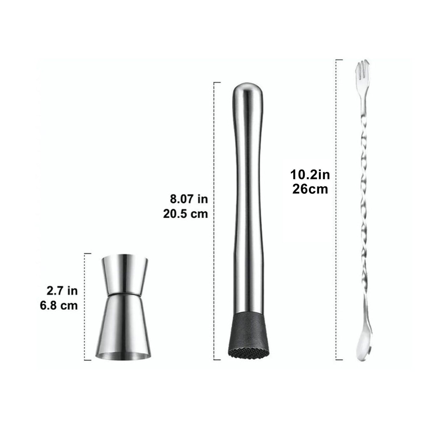 Stainless Steel Crushed Popsicle Mixing Stick Fruit Muddle Pestle Wine Supplies for Barware Tool V1294-YM0521-3118220319311