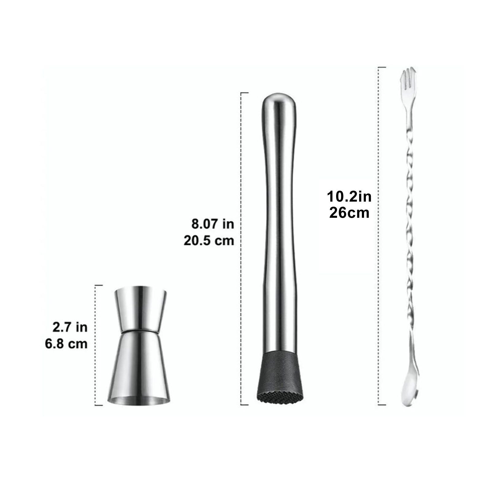 Stainless Steel Crushed Popsicle Mixing Stick Fruit Muddle Pestle Wine Supplies for Barware Tool V1294-YM0521-3118220319311