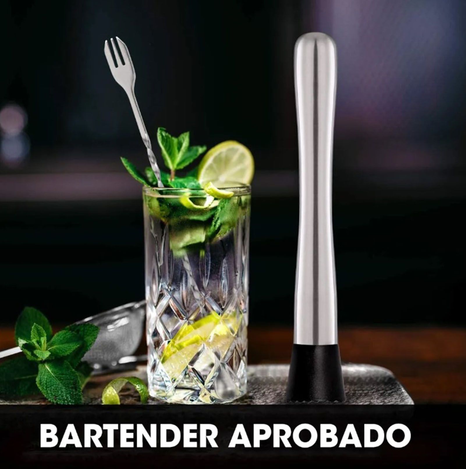 Stainless Steel Crushed Popsicle Mixing Stick Fruit Muddle Pestle Wine Supplies for Barware Tool V1294-YM0521-3118220319311