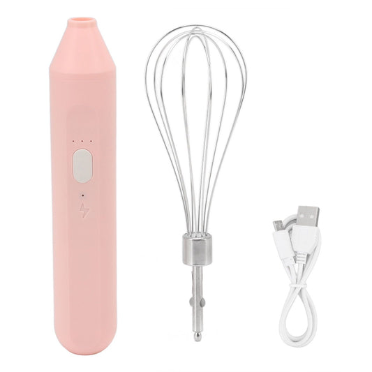 Electric Egg Beater Handheld USB Charging Milk Frother Portable Cordless Drink Mixer with Stainless Steel V1294-YM0521-3118220320212