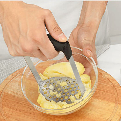 Stainless Steel Potato Masher Home Manual Potato Press Kitchen Sweet Potato Mud Mash Tool V1294-YM0521-3118220322811
