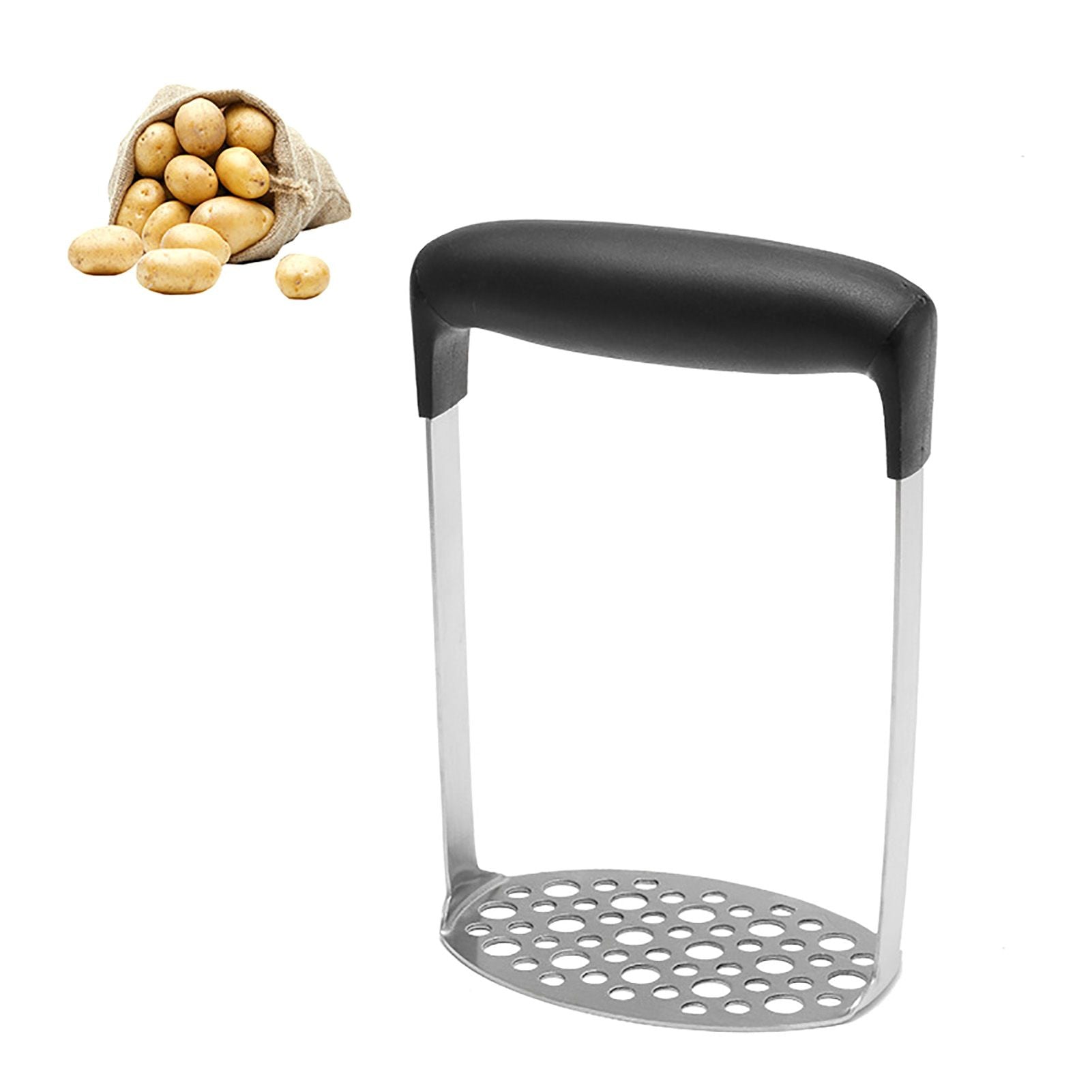 Stainless Steel Potato Masher Home Manual Potato Press Kitchen Sweet Potato Mud Mash Tool V1294-YM0521-3118220322811