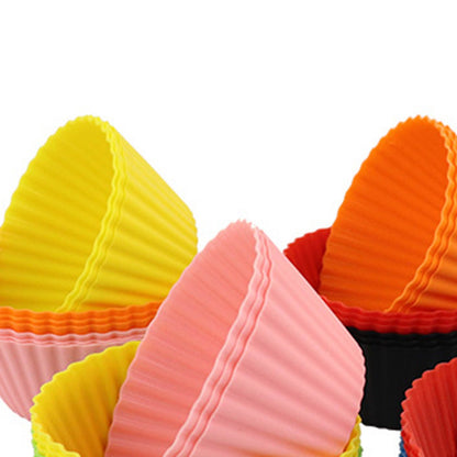 12pcs Silicone Baking Cups High Temperature Resistant Food Grade Silicone Muffin Cups for Party V1294-YM0521-3118220324311