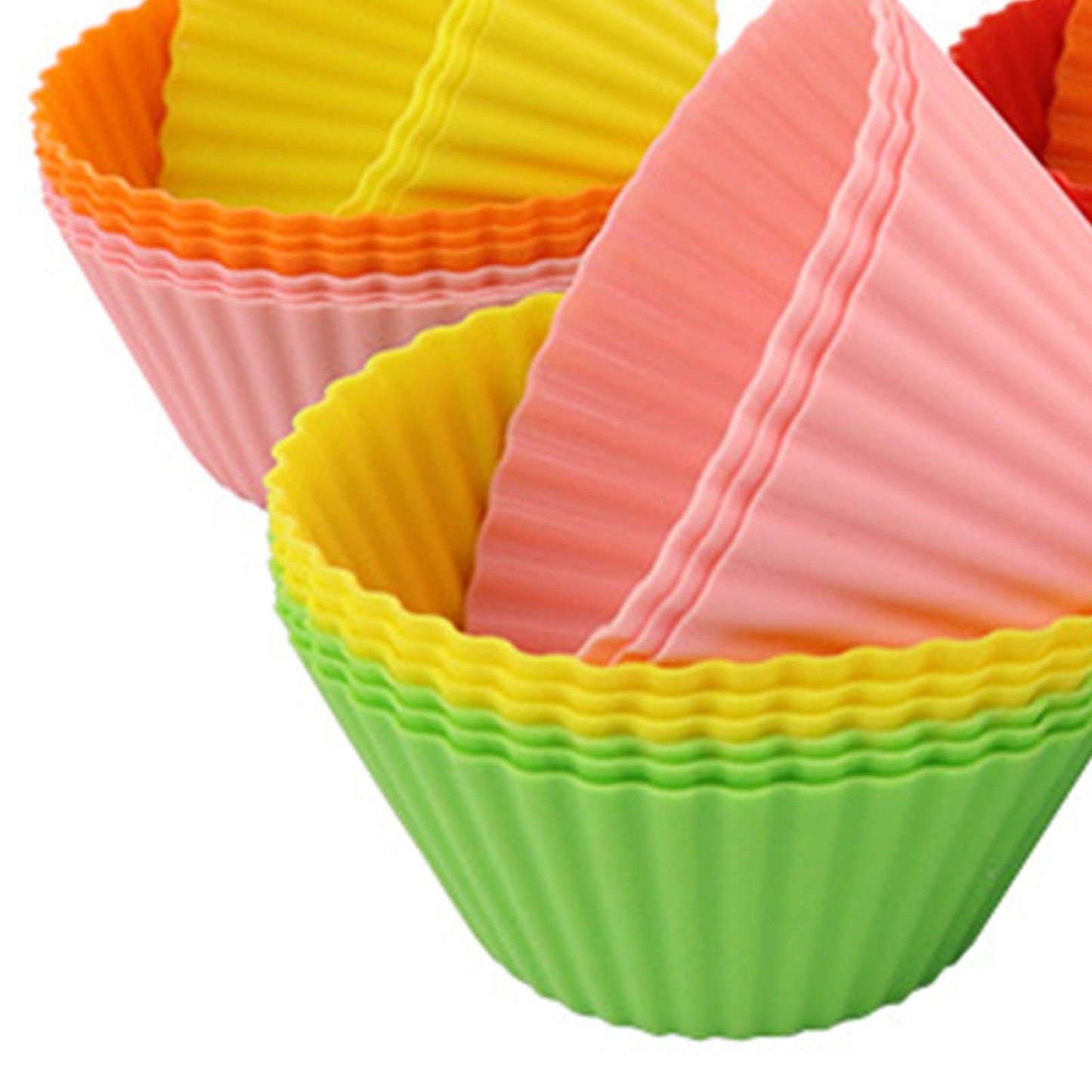 12pcs Silicone Baking Cups High Temperature Resistant Food Grade Silicone Muffin Cups for Party V1294-YM0521-3118220324311