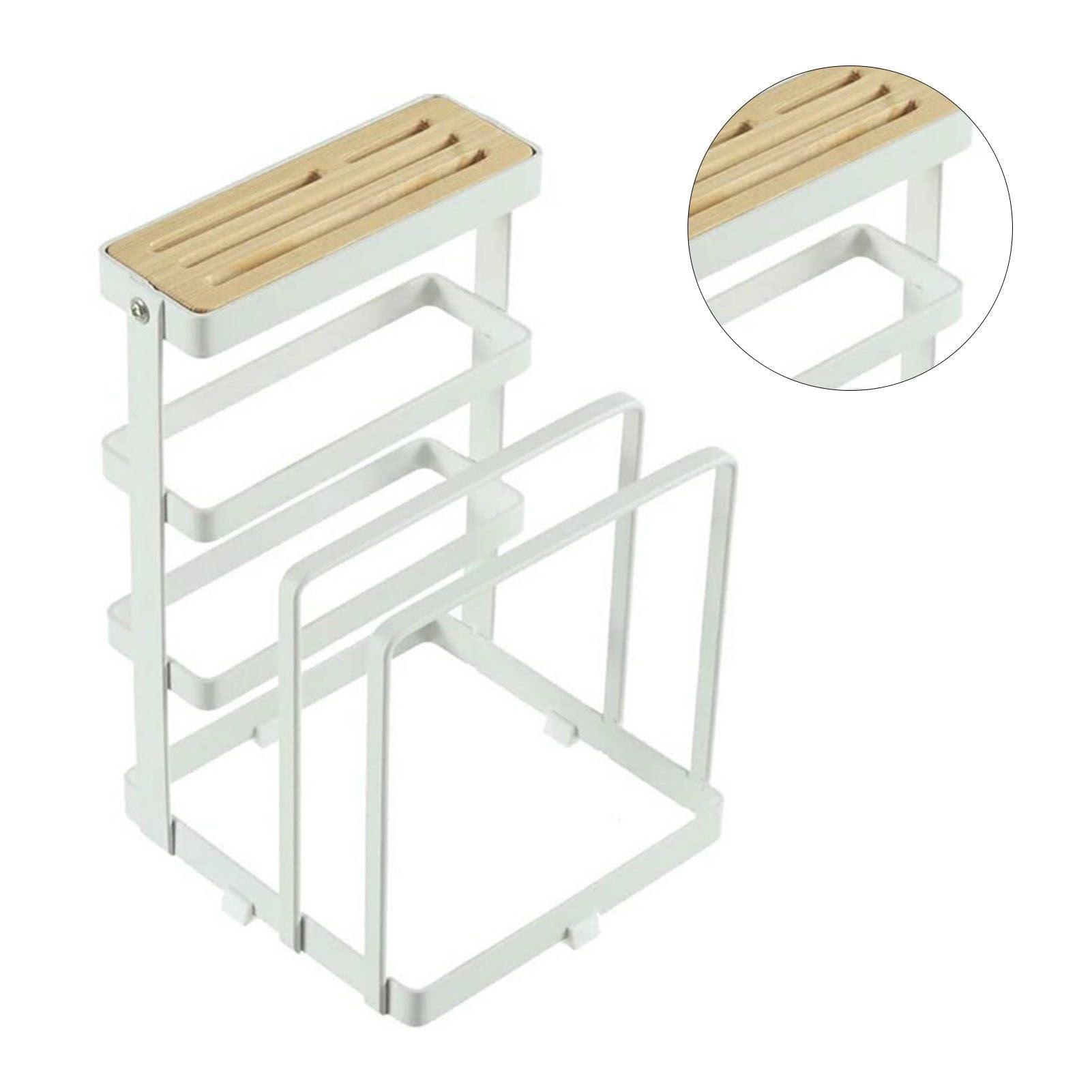 Knife Cutting Board Holder Multifunctional Pot Lid Knife Block Cutting Board Organizer for Kitchen Supplies V1294-YM0521-3118220328411
