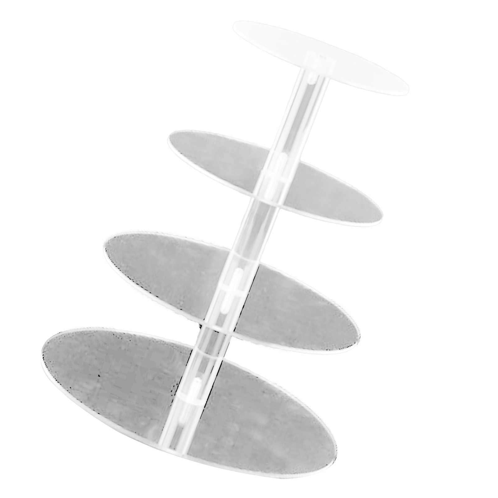 Cupcake Stand Multi Round Tiers Transparent Acrylic High Stability Cupcake Tower for Display Serving Party 4 V1294-YM0521-3118220330412