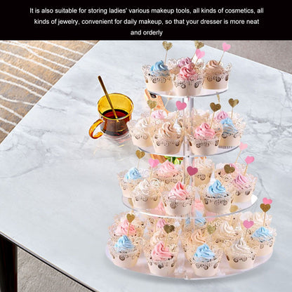Cupcake Stand Multi Round Tiers Transparent Acrylic High Stability Cupcake Tower for Display Serving Party 4 V1294-YM0521-3118220330412