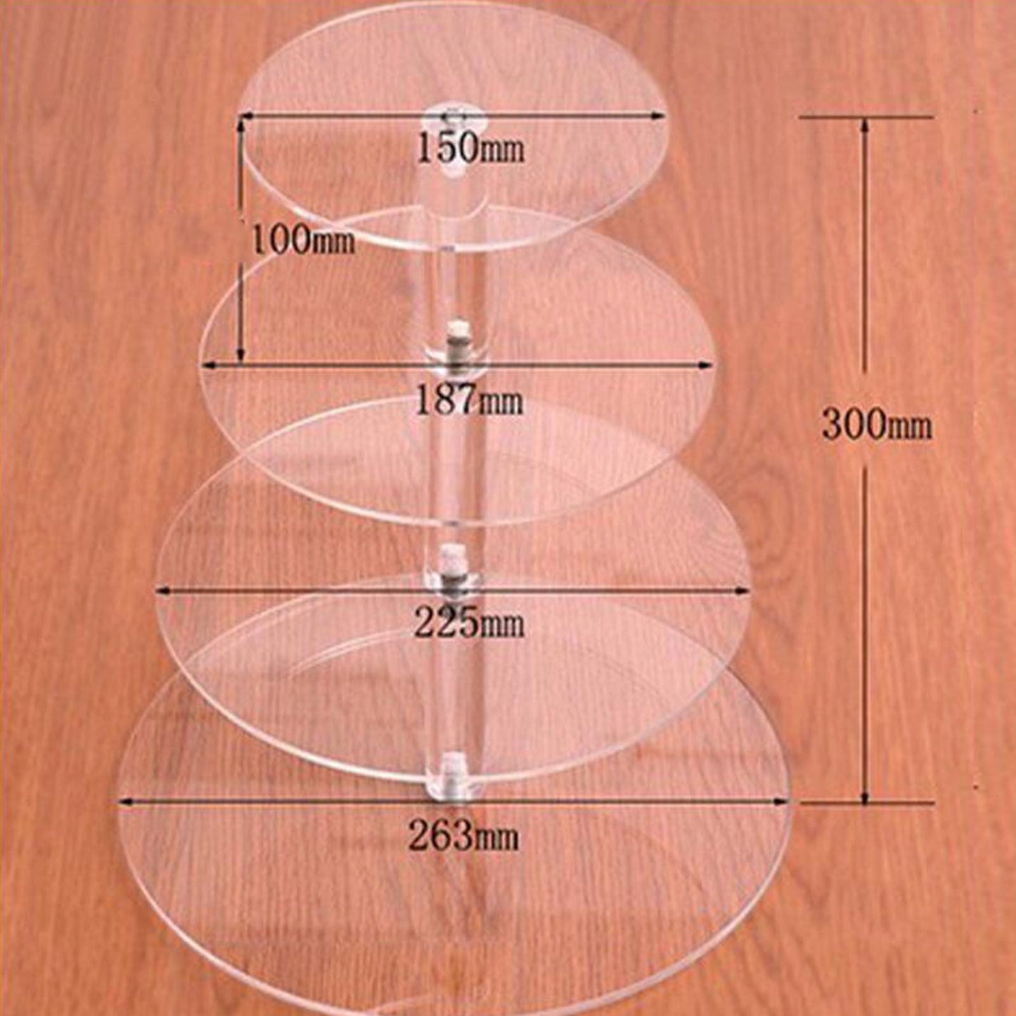 Cupcake Stand Multi Round Tiers Transparent Acrylic High Stability Cupcake Tower for Display Serving Party 4 V1294-YM0521-3118220330412