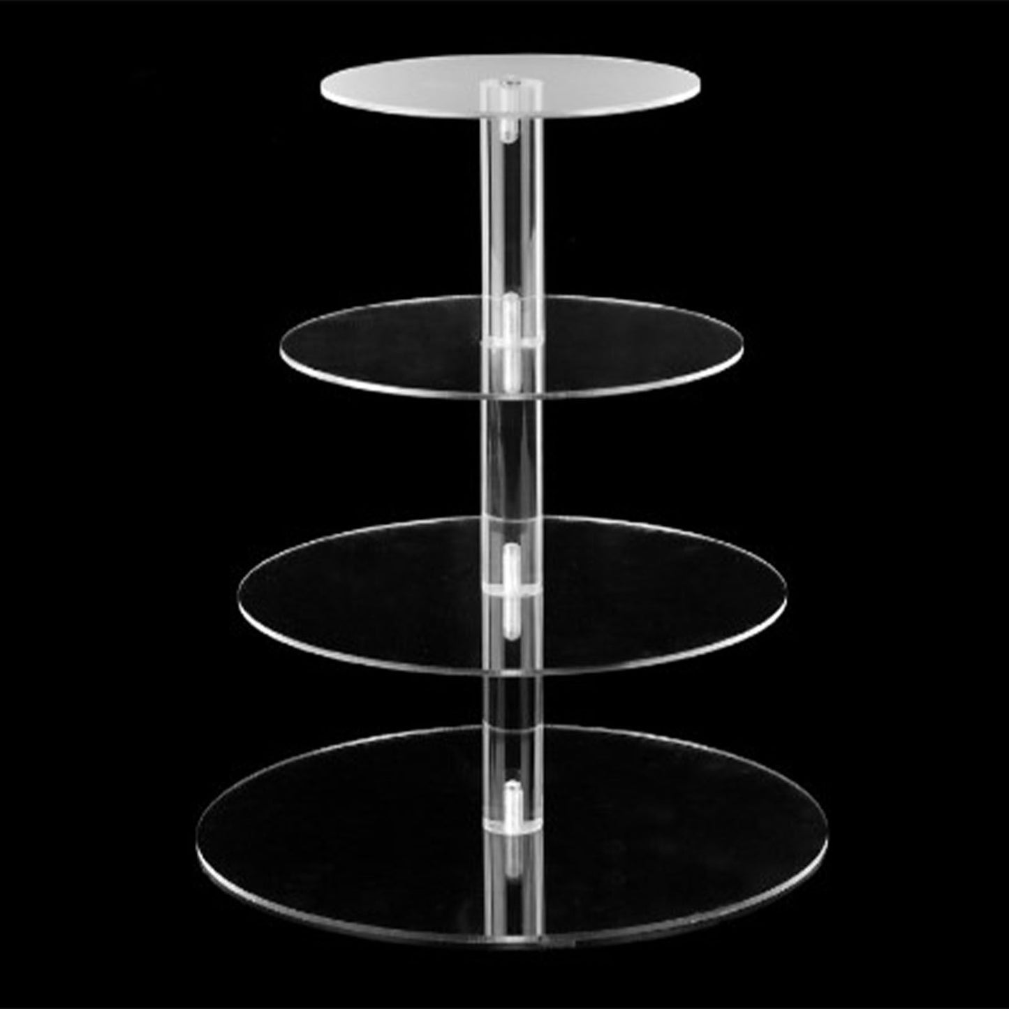 Cupcake Stand Multi Round Tiers Transparent Acrylic High Stability Cupcake Tower for Display Serving Party 4 V1294-YM0521-3118220330412