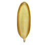 Fruit Plate Golden Style Leaf Shape Brushed Appearance Compact Density Board Serving Dessert Plate for Home S V1294-YM0521-3118220330811