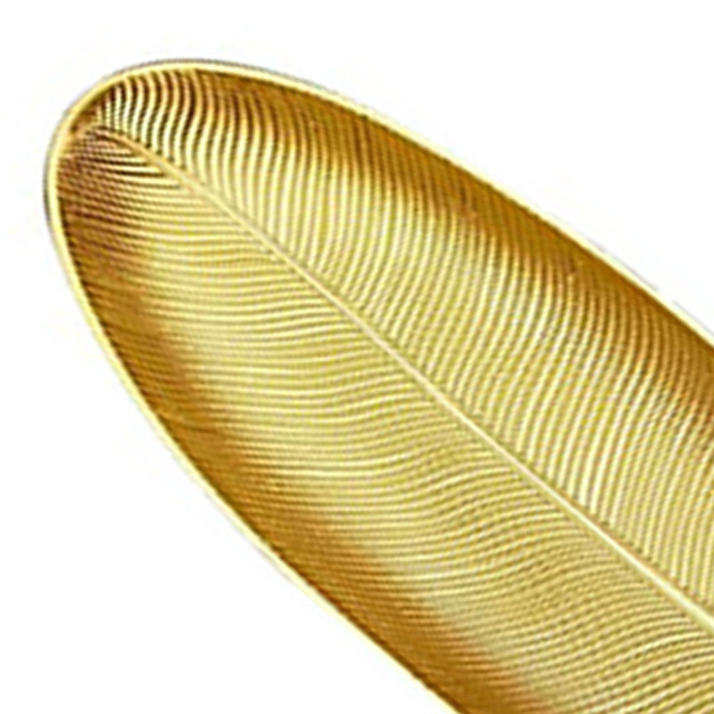Fruit Plate Golden Style Leaf Shape Brushed Appearance Compact Density Board Serving Dessert Plate for Home S V1294-YM0521-3118220330811