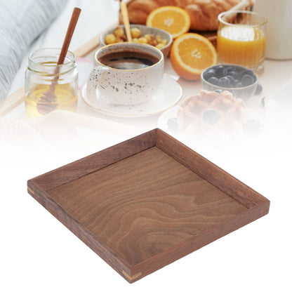 Black Walnut Tray Simple Fashion Serving Tray Serve Tea Fruit Cheese Wine Or Meals Small Square V1294-YM0521-3118220336911