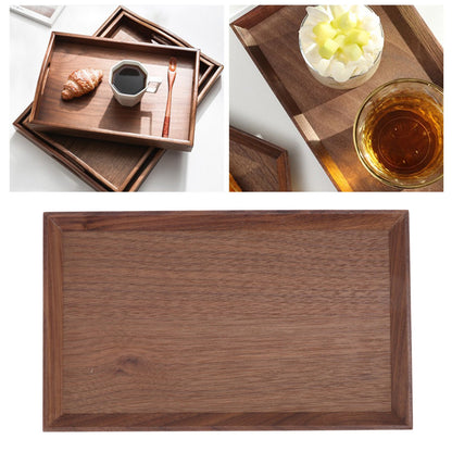 Black Walnut Tray Simple Fashion Serving Tray Serve Tea Fruit Cheese Wine Or Meals Small Rectangle V1294-YM0521-3118220336913