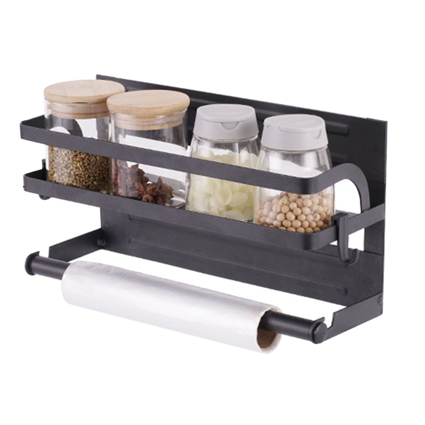Refrigerator Magnetic Storage Shelf Organizer Strong Magnetic Spice Rack for Refrigerator B Style Single Layer V1294-YM0521-3118220339811