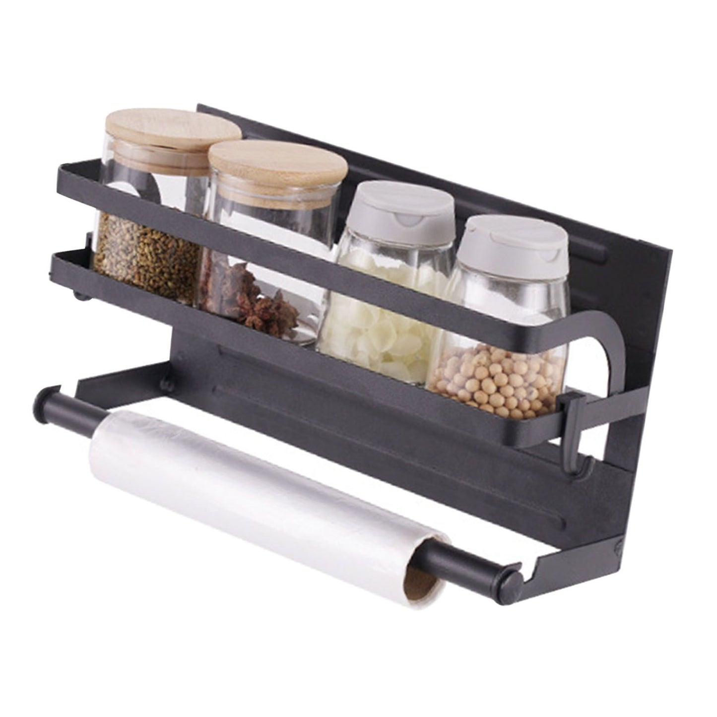 Refrigerator Magnetic Storage Shelf Organizer Strong Magnetic Spice Rack for Refrigerator B Style Single Layer V1294-YM0521-3118220339811