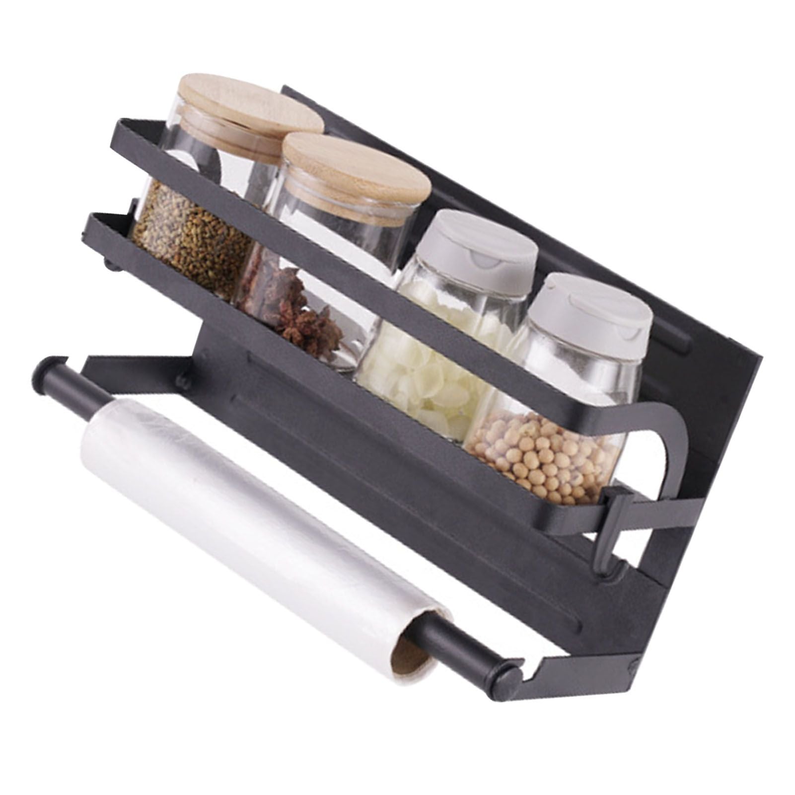 Refrigerator Magnetic Storage Shelf Organizer Strong Magnetic Spice Rack for Refrigerator B Style Single Layer V1294-YM0521-3118220339811