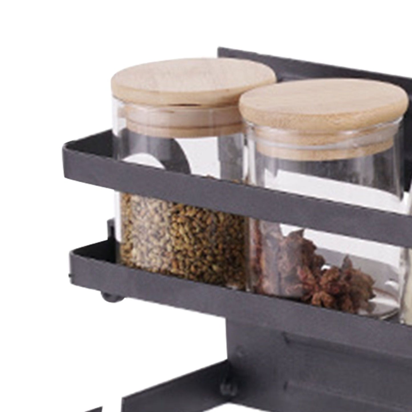 Refrigerator Magnetic Storage Shelf Organizer Strong Magnetic Spice Rack for Refrigerator B Style Single Layer V1294-YM0521-3118220339811