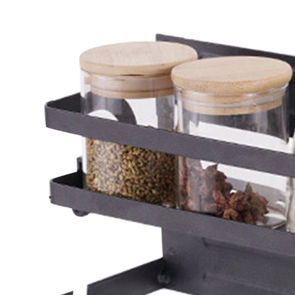 Refrigerator Magnetic Storage Shelf Organizer Strong Magnetic Spice Rack for Refrigerator B Style Single Layer V1294-YM0521-3118220339811