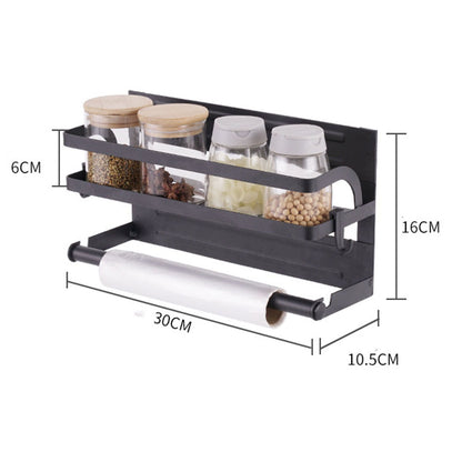 Refrigerator Magnetic Storage Shelf Organizer Strong Magnetic Spice Rack for Refrigerator B Style Single Layer V1294-YM0521-3118220339811