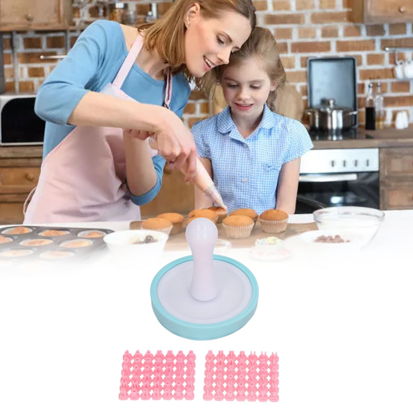 Letter Cookie Stamps Safe Flexible Alphabet Shape DIY Biscuit Cake Mold for Baking Tool V1294-YM0521-3118220347511