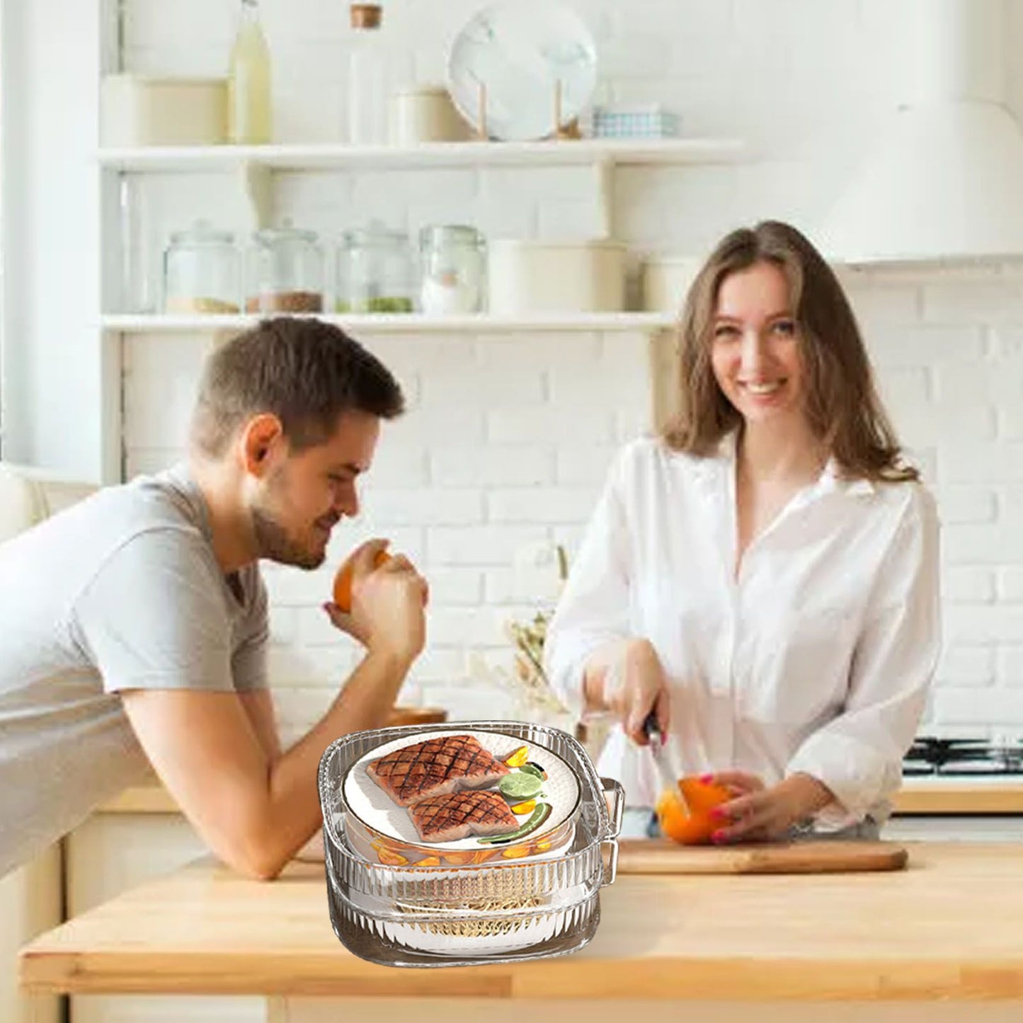 Insulation Vegetable Dish Cover Multifunctional Leftovers Cover Kitchen Table Dustproof Food Covers 2 Layers V1294-YM0521-3118230002112
