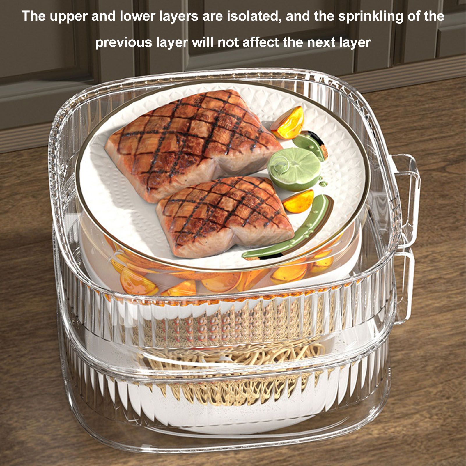 Insulation Vegetable Dish Cover Multifunctional Leftovers Cover Kitchen Table Dustproof Food Covers 2 Layers V1294-YM0521-3118230002112