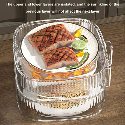 Insulation Vegetable Dish Cover Multifunctional Leftovers Cover Kitchen Table Dustproof Food Covers 2 Layers V1294-YM0521-3118230002112